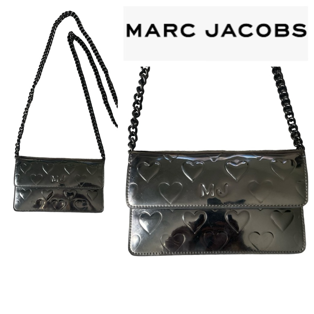JACOBS by Marc Jacobs X-Body Wallet with Gunmetal Chain